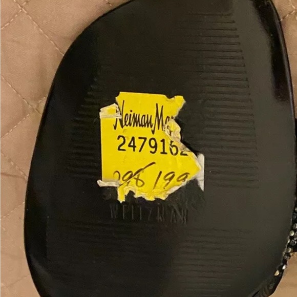 Stuart Weitzman $298 Blk/Silver Leopard Crystals Stilettos - Worn ONCE - 8M - Picture 10 of 10